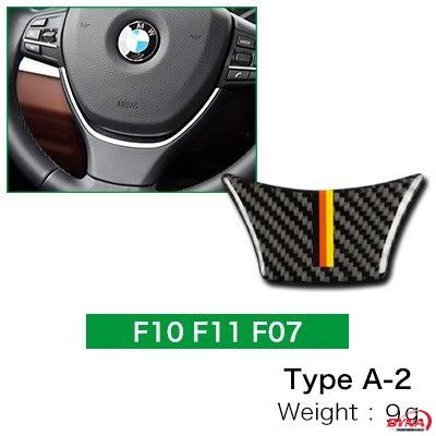 DynaCarbon™️ Carbon Fiber Steering Wheel Trim Overlay Cover for BMW F10 F11 F07 5 Series