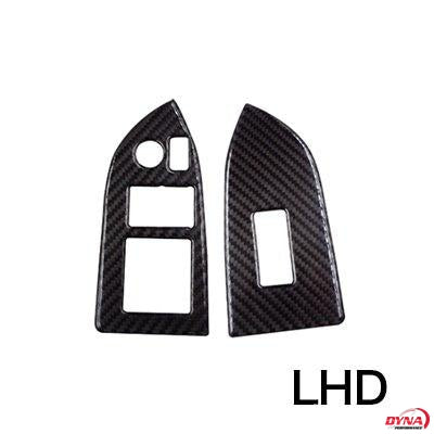DynaCarbon™️ Carbon Fiber Window Control Trim Overlay Set for Subaru BRZ 2013-2016