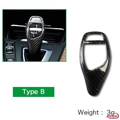 DYNACARBON™️ CARBON FIBER LHD GEARSHIFT KNOB COVER TRIM Overlay FOR BMW