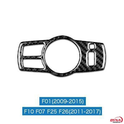 DynaCarbon™️ Carbon Fiber LHD Headlight Switch Trim Overlay for BMW F10 F07 F01 F25 F26