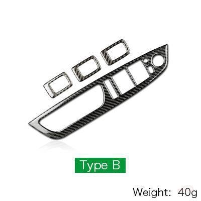 DynaCarbon™️ Carbon Fiber Full Set Window Control Frame Trim Overlay LHD for BMW E70 X5 E71 X6