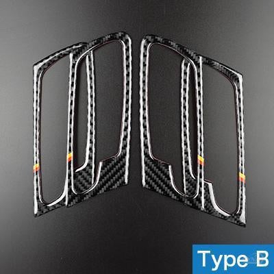 DynaCarbon™️ 4 PCS Full Set Carbon Fiber Door Handle Trim Overlay for BMW E70 X5 E71 X6