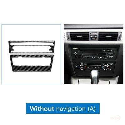 DynaCarbon™️ Carbon Fiber Control Panel Trim Overlay for BMW 3 Series E90 E92 E93