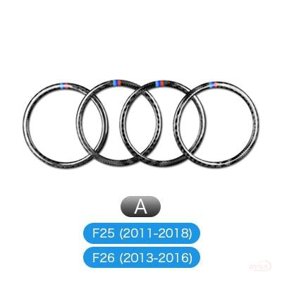 DynaCarbon™️ Carbon Fiber Audio Speaker Trim Overlay for BMW X3 F25 X4 F26 F07 5GT