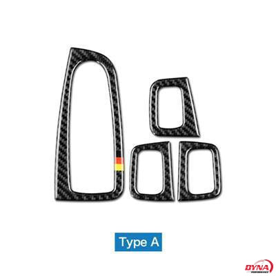 DynaCarbon™️ Full set Carbon Fiber LHD Window Trim Overlay for Mercedes Benz W205 C Class GLC Class