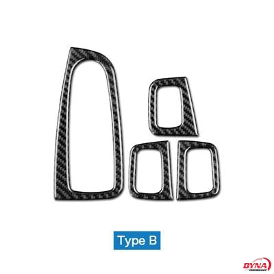 DynaCarbon™️ Full set Carbon Fiber LHD Window Trim Overlay for Mercedes Benz W205 C Class GLC Class