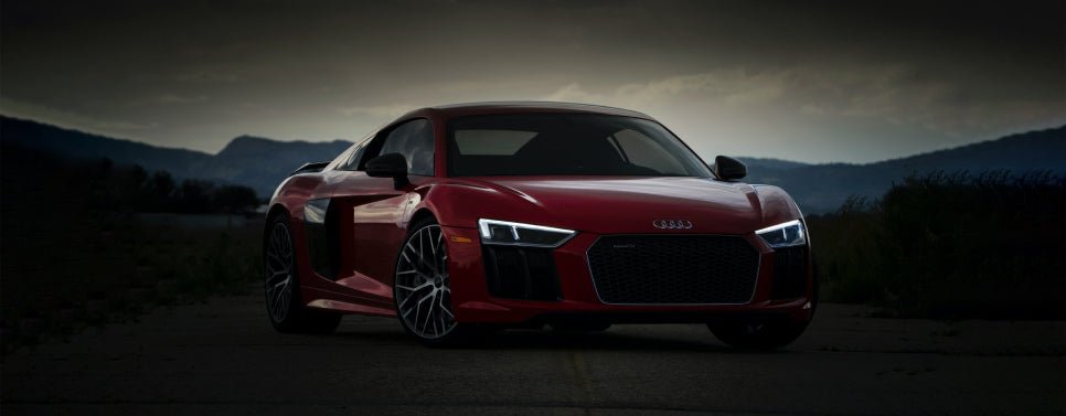 luxury car at dusk