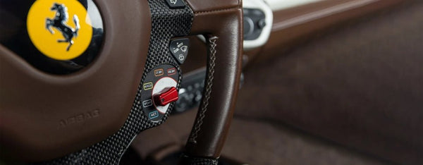 ferrari leather steering wheel interior