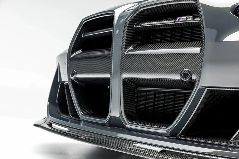 DynaCarbon™️ Carbon V Type Front Grill Trims for BMW G80 G82 G83 M3 M4 2021-2026