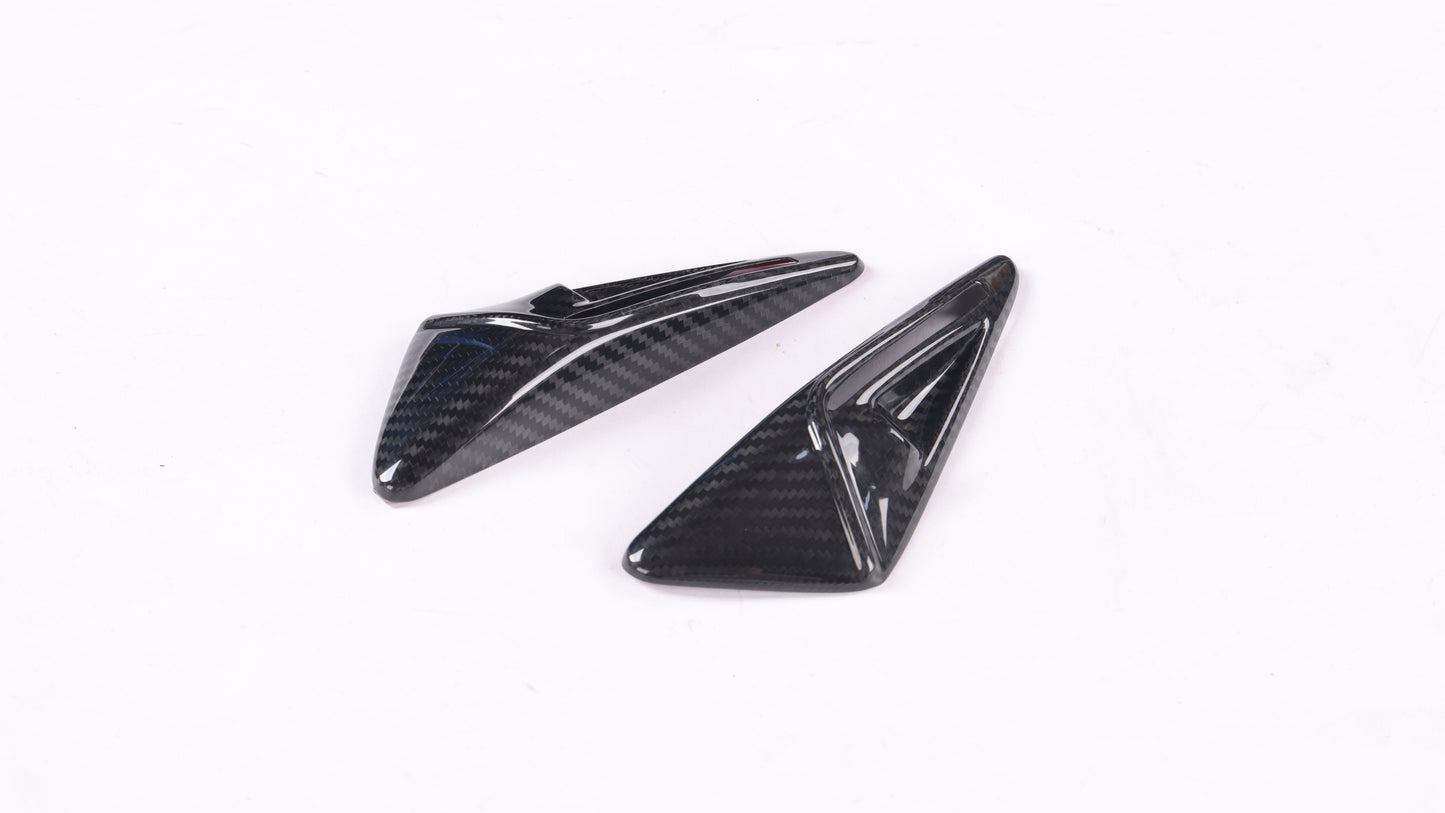 DynaCarbon™ 2 PCS Hard Carbon Fiber Side Camera Trim Kit for Tesla Model S/X/3/Y 2017-2024