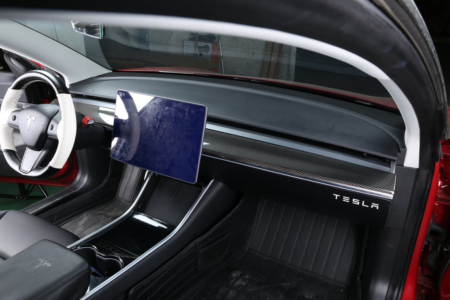 DynaCarbon™ Carbon Fiber Dashboard Trim for Tesla Model 3/Y 2017-2023