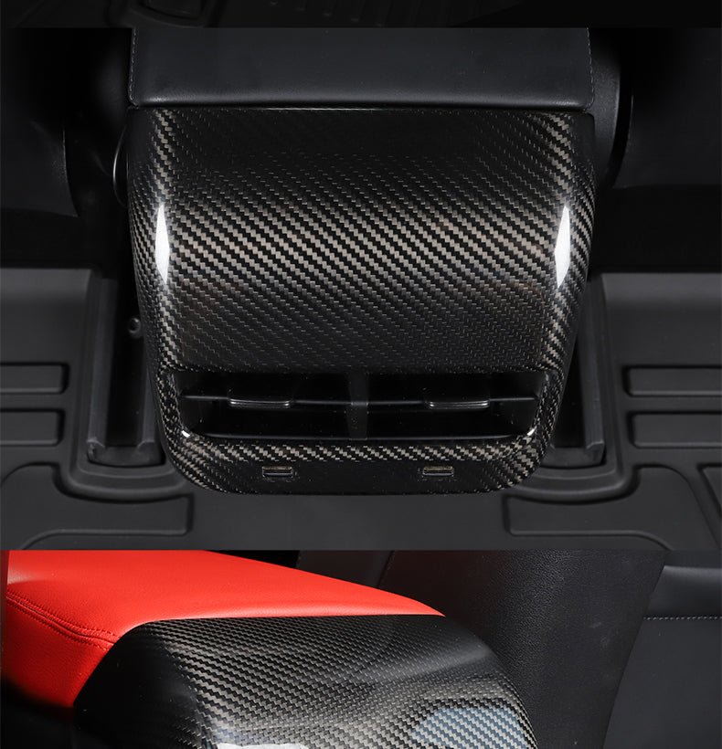 DynaCarbon™ Hard Carbon Fiber Rear Vent Trim for Tesla Model 3/Y 2017-2023