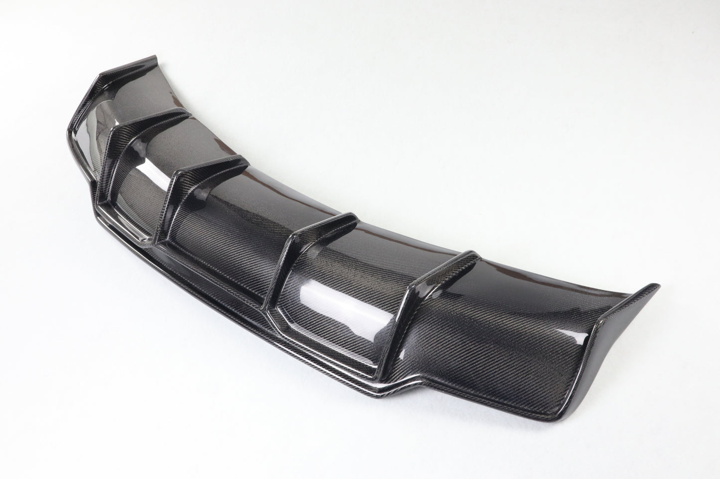 DynaCarbon™ Hard Carbon Fiber Rear Bumper Diffuser Trim for Tesla Model 3 V Type 2017-2023