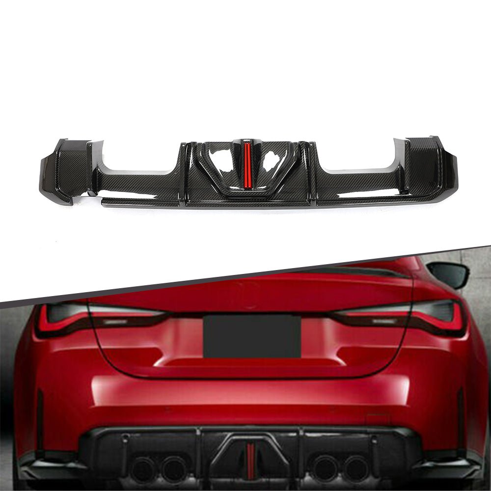 DynaCarbon™️ Carbon Rear Diffuser with LED for BMW G80 G82 M3 M4 2021-2026