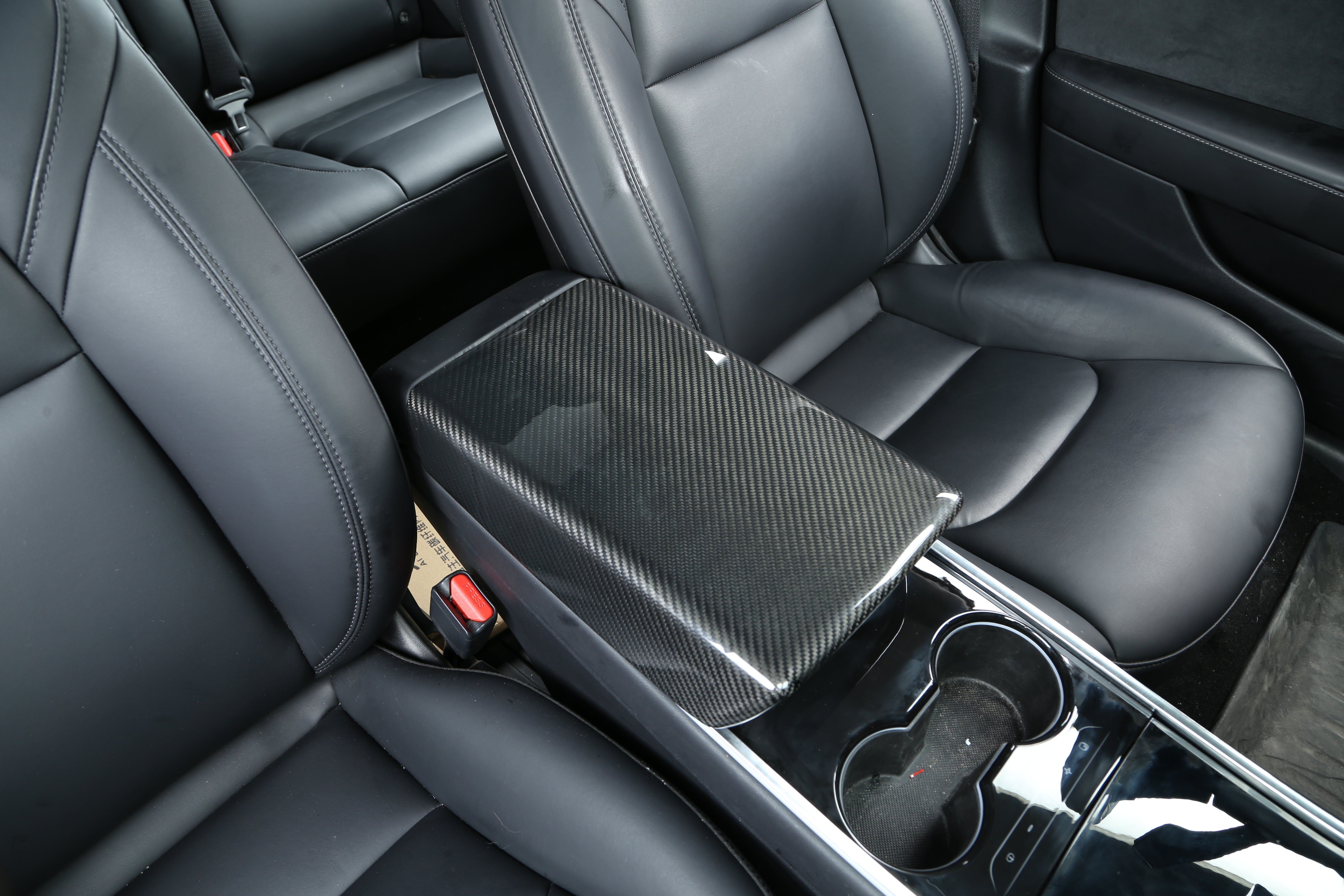 DynaCarbon™ Hard Carbon Fiber Armrest Trim for Tesla Model 3/Y 2017-2023