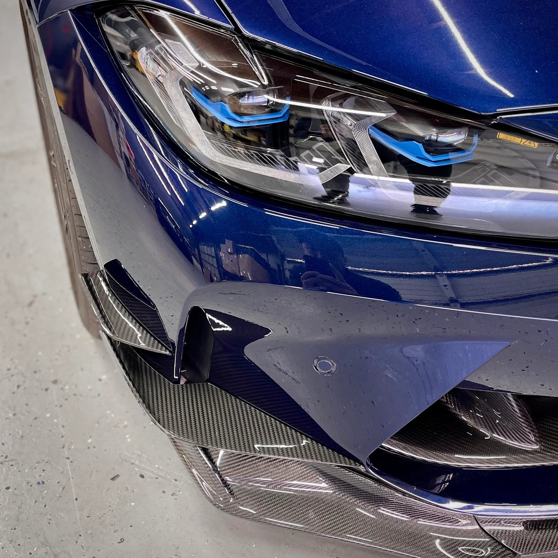 DynaCarbon™️ Carbon VS Type Front Bumper Canards for BMW G80 G82 G83 M3 M4 2021-2026