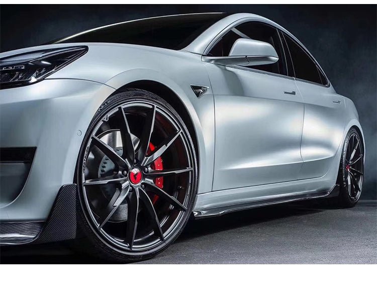DynaCarbon™ Hard Carbon Fiber Side Skirts Trim Kit for Tesla Model 3 V Type 2017-2023