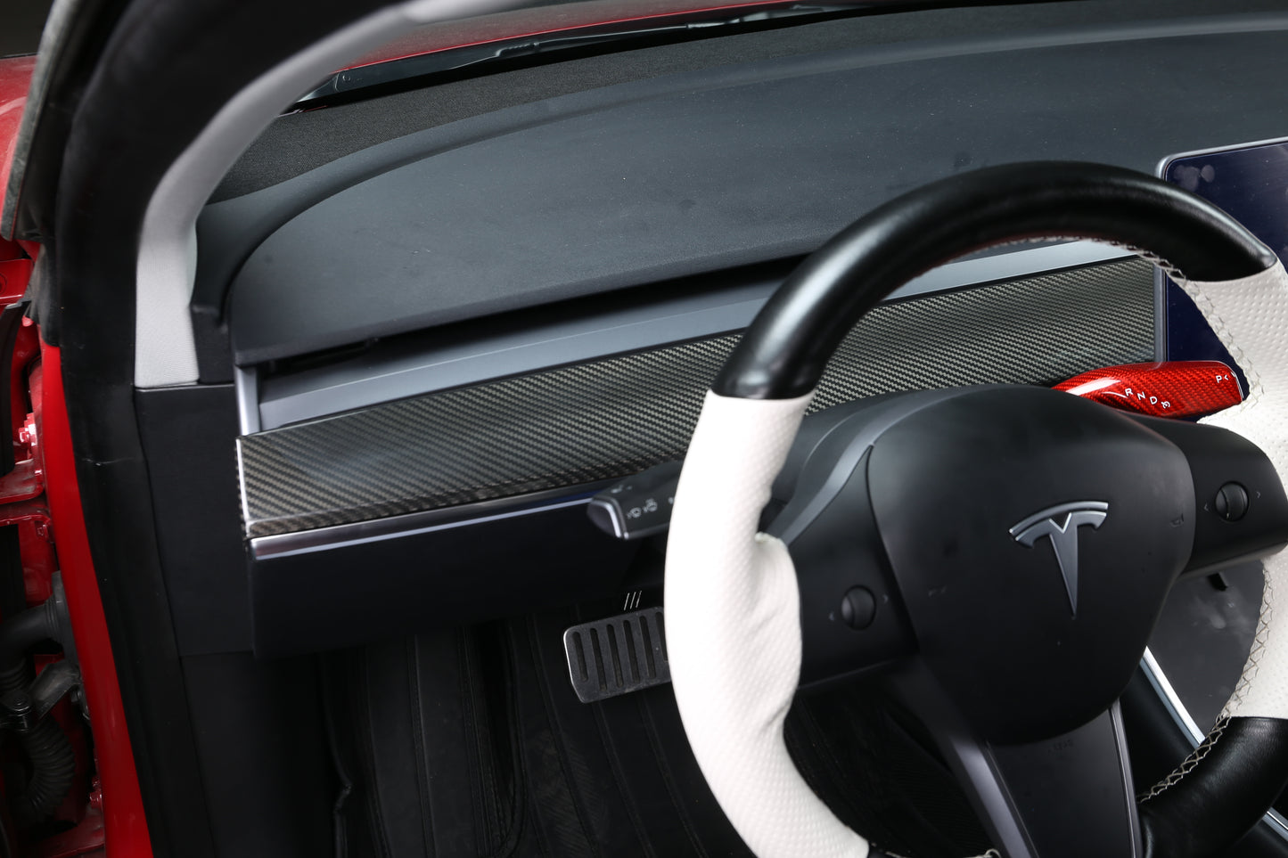 DynaCarbon™ Carbon Fiber Dashboard Trim for Tesla Model 3/Y 2017-2023