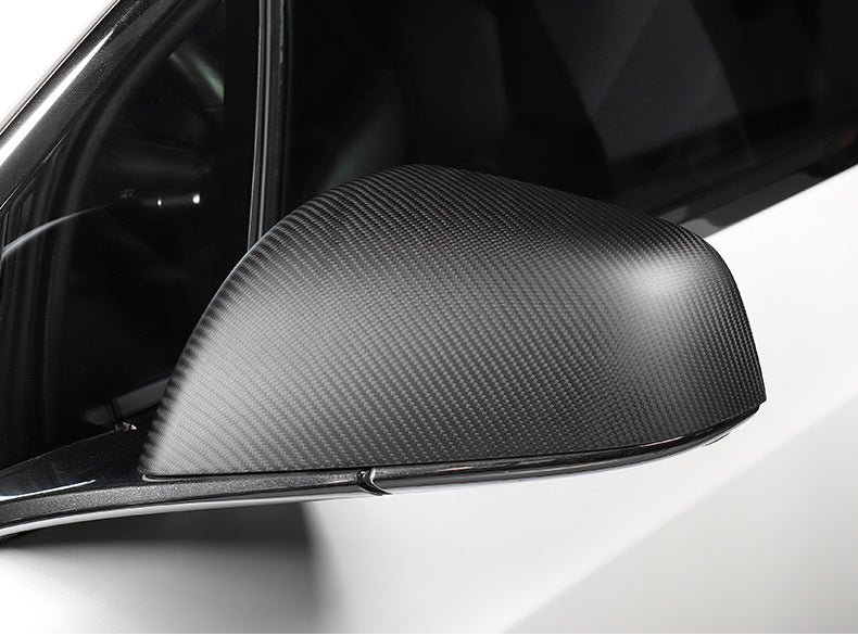 DynaCarbon™ 2 PCS Hard Carbon Fiber Side Mirror Trim Kit for Tesla Model X 2012-2020