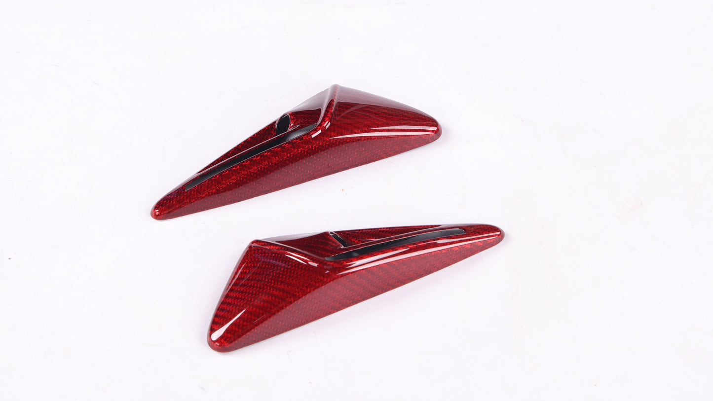 DynaCarbon™ 2 PCS Hard Carbon Fiber Side Camera Trim Kit for Tesla Model S/X/3/Y 2017-2024