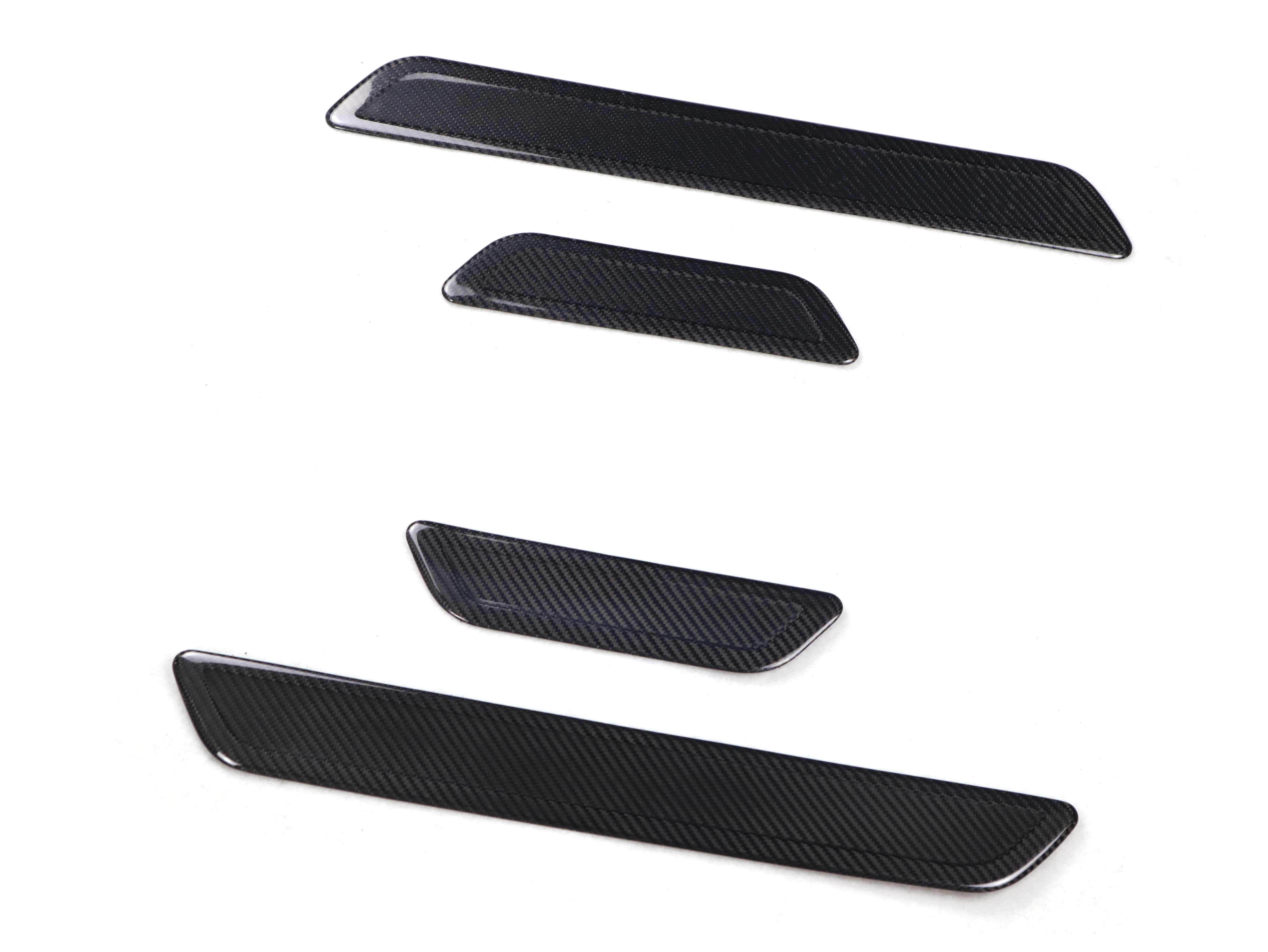 DynaCarbon™ 4 PCS Carbon Fiber Front and Rear Door Sill Trim Kit for Tesla Model 3 2017-2023