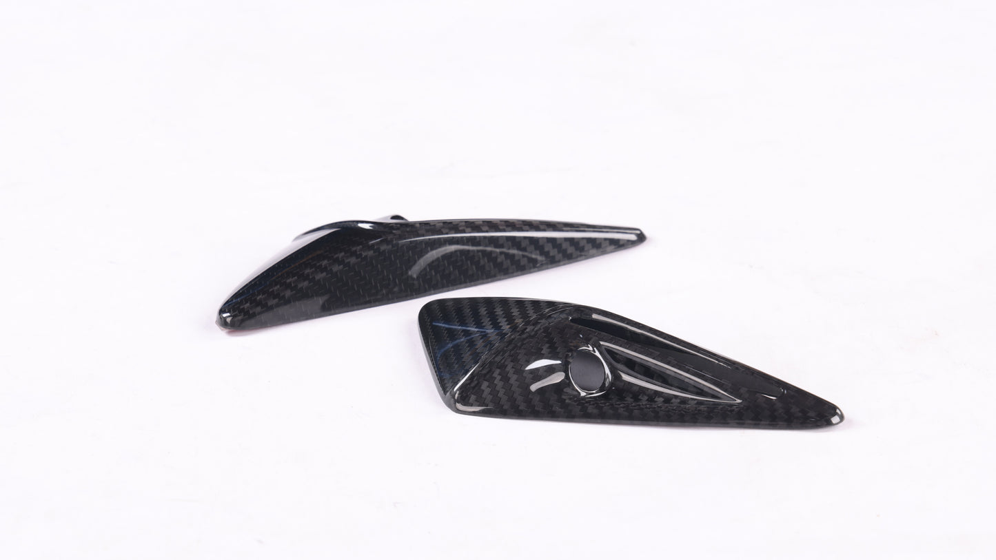 DynaCarbon™ 2 PCS Hard Carbon Fiber Side Camera Trim Kit for Tesla Model S/X/3/Y 2017-2024
