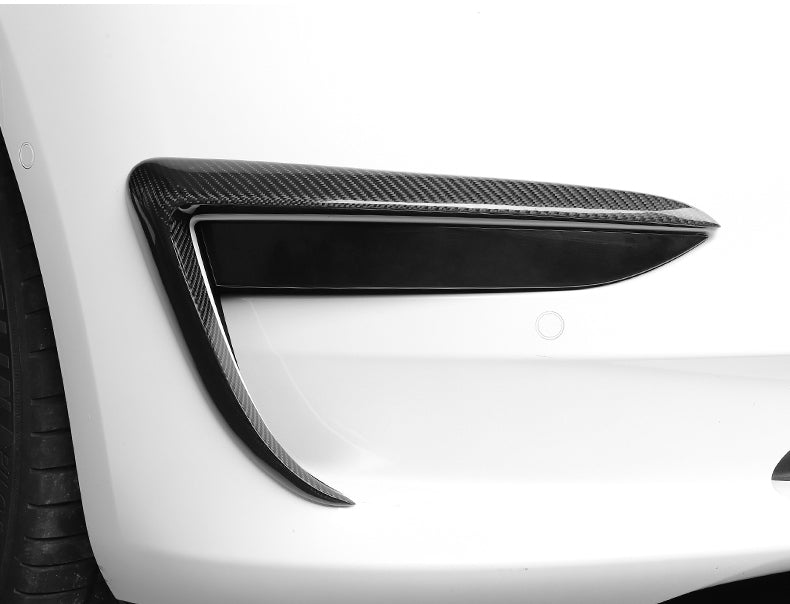 DynaCarbon™ 2 PCS Hard Carbon Fiber Fog Lights Trim Kit for Tesla Model 3 2017-2023