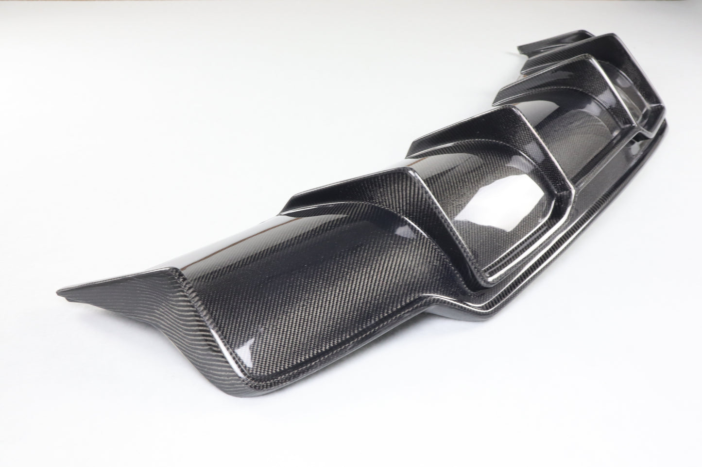 DynaCarbon™ Hard Carbon Fiber Rear Bumper Diffuser Trim for Tesla Model 3 V Type 2017-2023