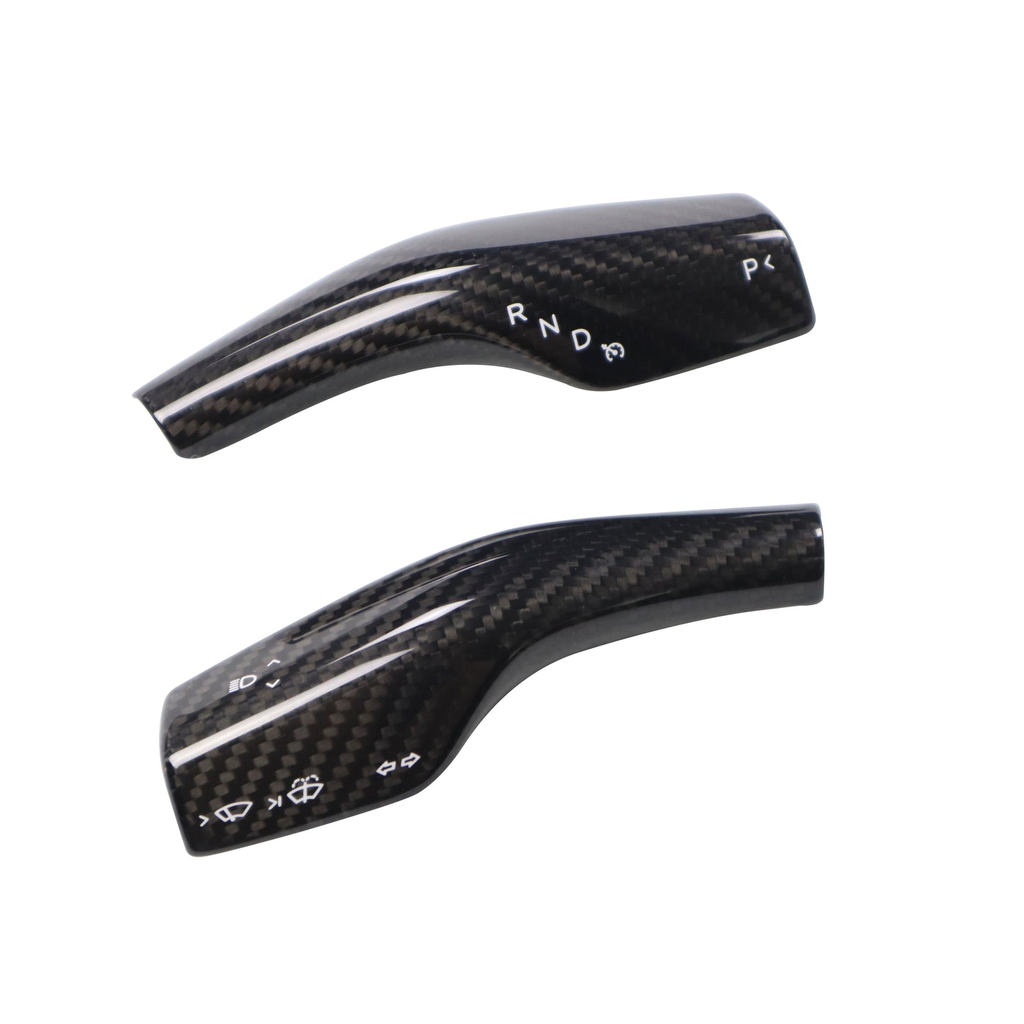 DynaCarbon™ Hard Carbon Fiber Shift Knob Trims for Tesla Model 3/Y 2017-2023