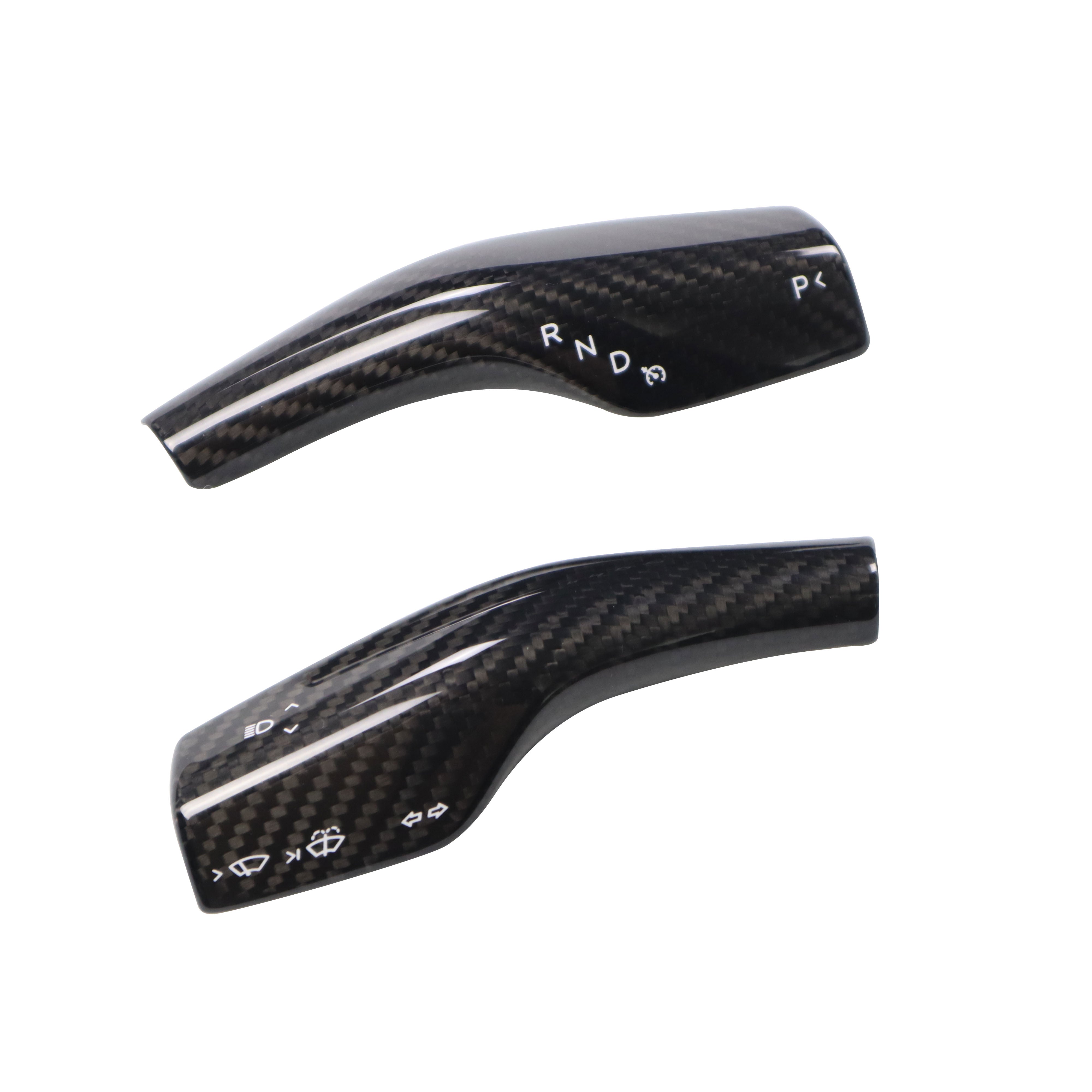 DynaCarbon™ Hard Carbon Fiber Shift Knob Trims for Tesla Model 3/Y 2017-2023