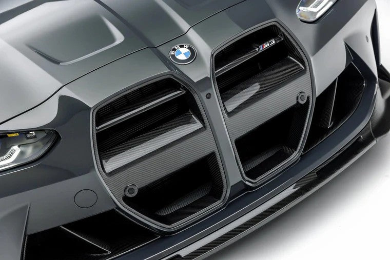 DynaCarbon™️ Carbon V Type Front Grill Trims for BMW G80 G82 G83 M3 M4 2021-2026