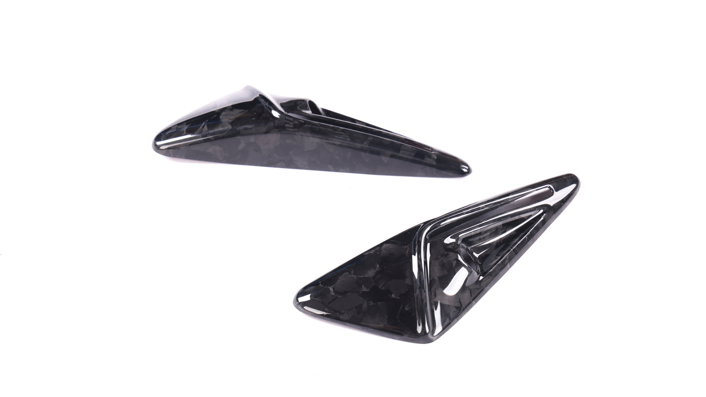DynaCarbon™ 2 PCS Hard Carbon Fiber Side Camera Trim Kit for Tesla Model S/X/3/Y 2017-2024