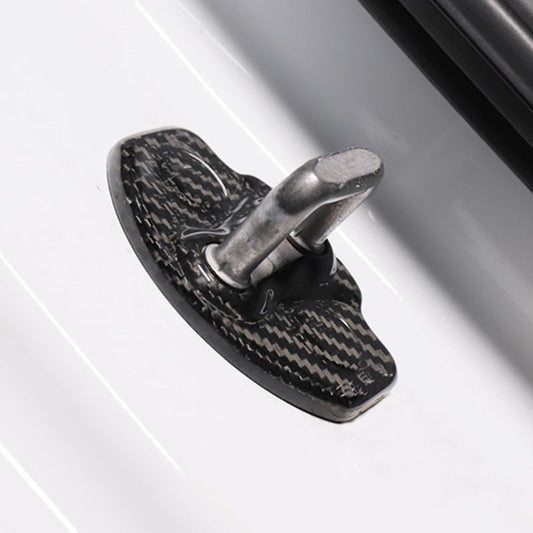 DynaCarbon™ 4 PCS Hard Carbon Fiber Door Lock Trims for Tesla Model 3/Y 2017-2023