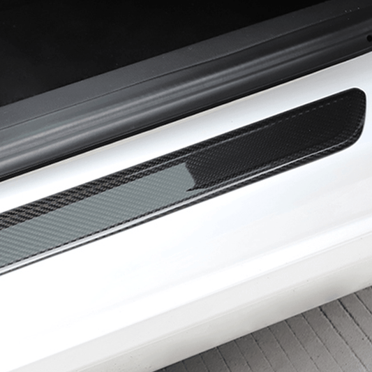 DynaCarbon™ 4 PCS Carbon Fiber Front and Rear Door Sill Trim Kit for Tesla Model 3 2017-2023