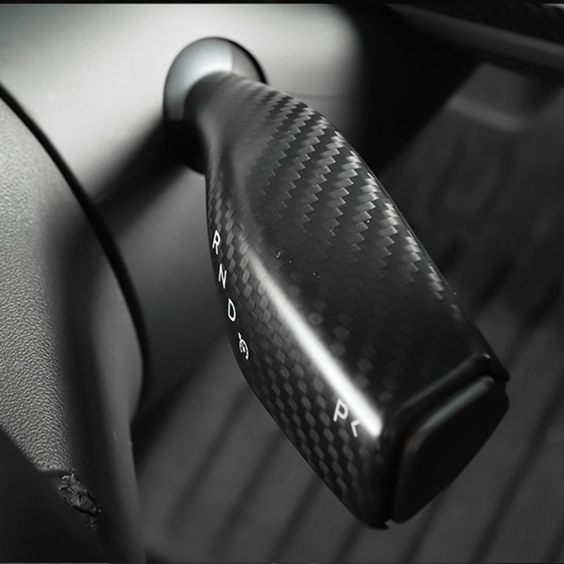 DynaCarbon™ Hard Carbon Fiber Shift Knob Trims for Tesla Model 3/Y 2017-2023