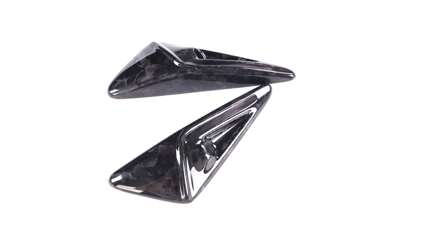 DynaCarbon™ 2 PCS Hard Carbon Fiber Side Camera Trim Kit for Tesla Model S/X/3/Y 2017-2024