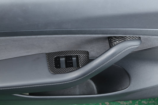 DynaCarbon™ Carbon Fiber Window and Door Trim Kit LHD for Tesla Model 3 2017-2020
