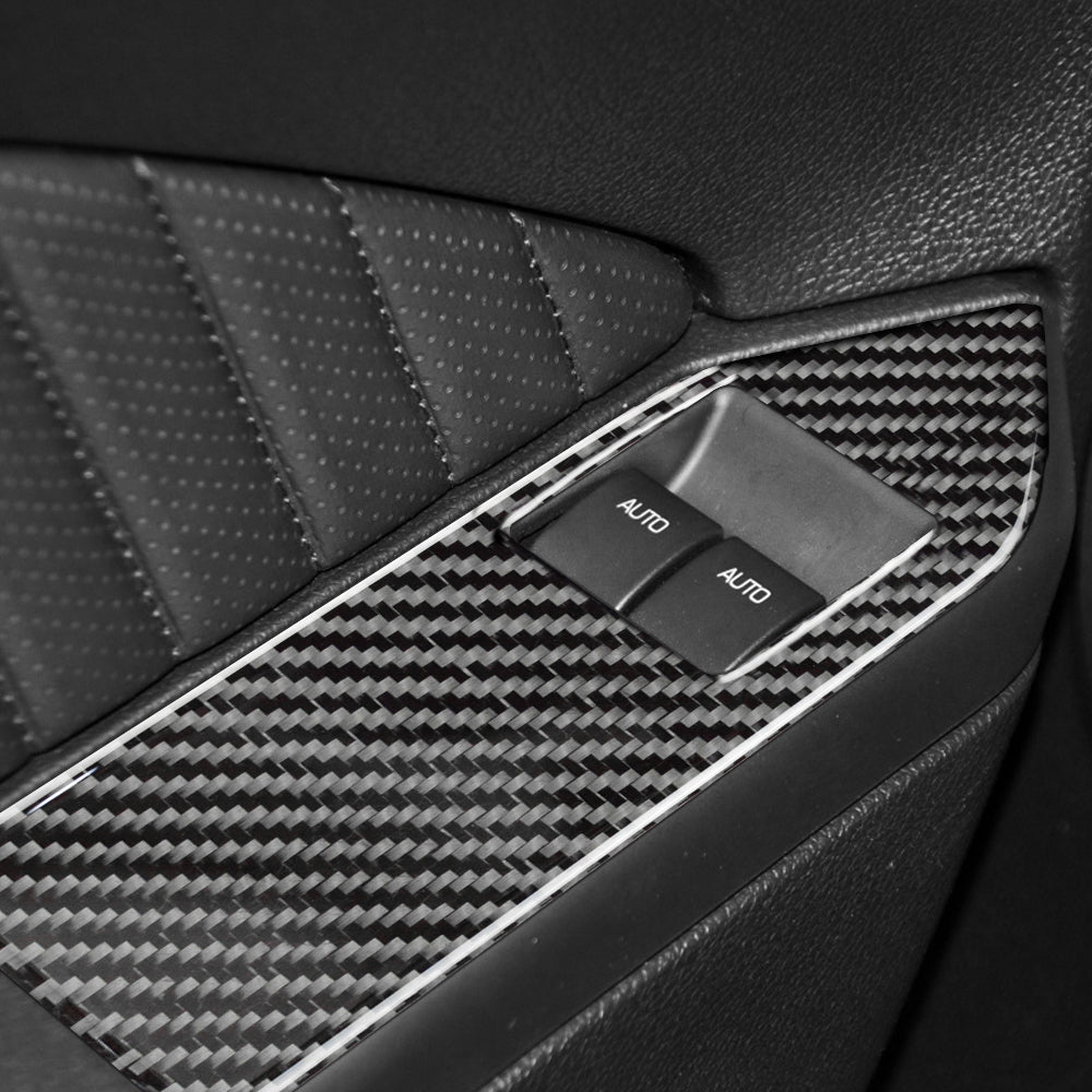 DynaCarbon™️ Carbon Fiber Window Control Trim For Ford Mustang 2005-2009