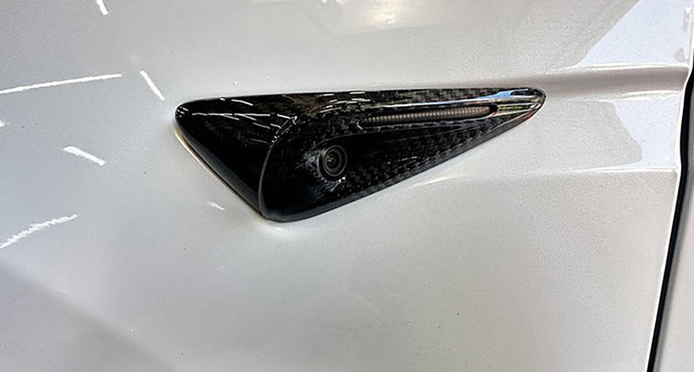 DynaCarbon™️ Carbon Fender Camera Vent Cover for Tesla Model X 2023
