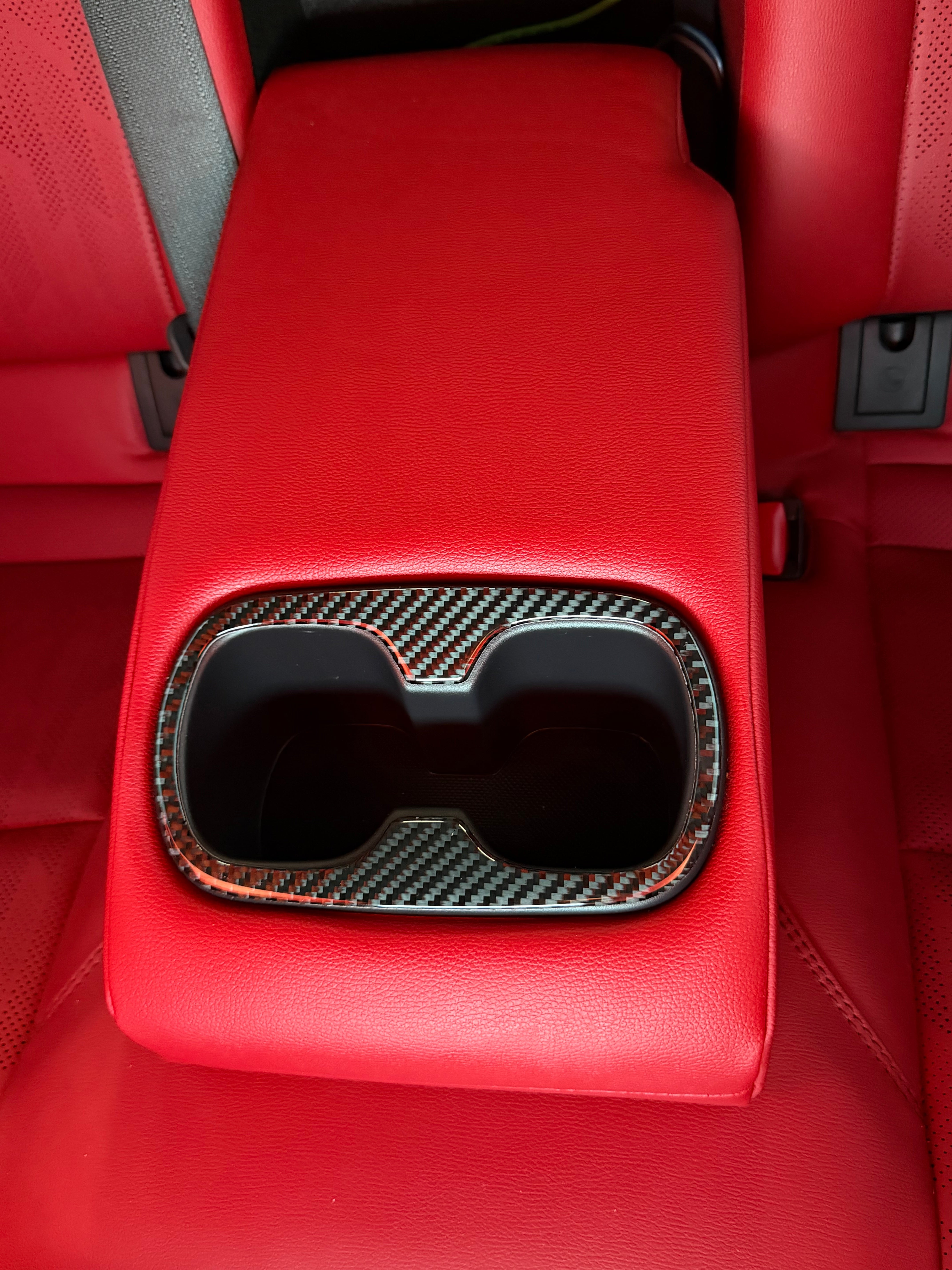 DynaCarbon™️ Carbon Fiber Rear Cupholder Trim Toyota Camry 2025-UP