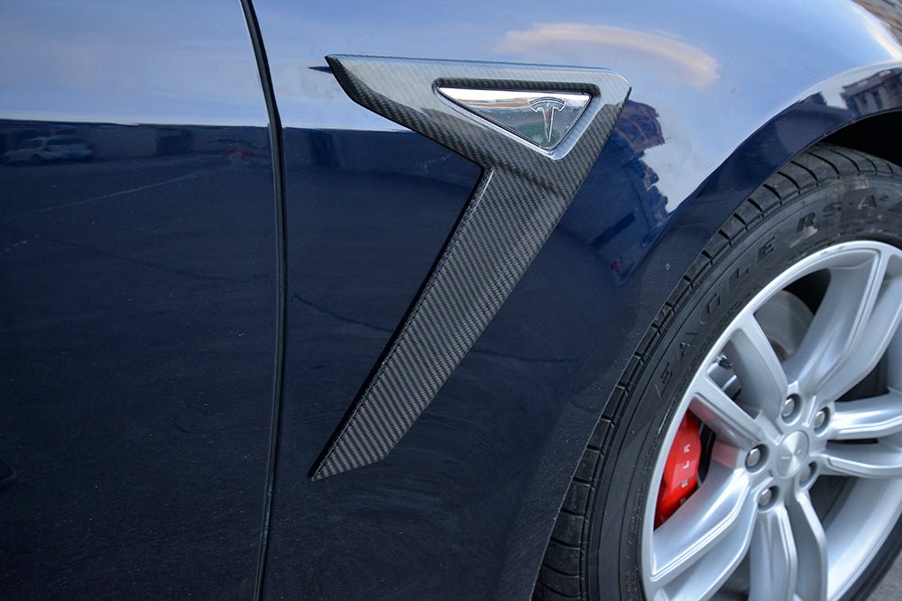 DynaCarbon™️ Carbon Fender Vents for Tesla Model S P85D P100D Sedan 4-Door 2014-2017