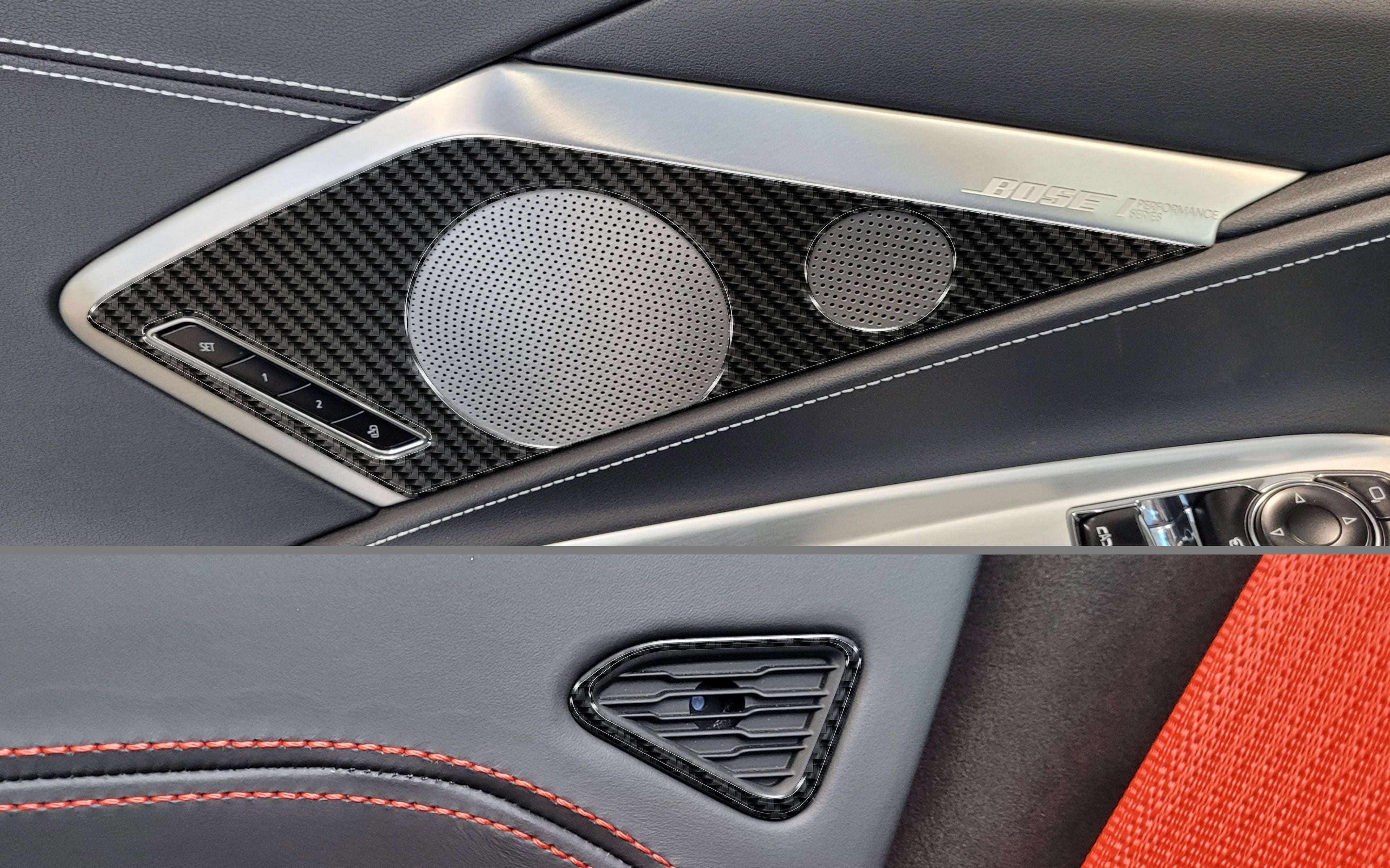 DynaCarbon™️ Carbon Door Speakers Panels for Chevrolet Corvette 2020-2023