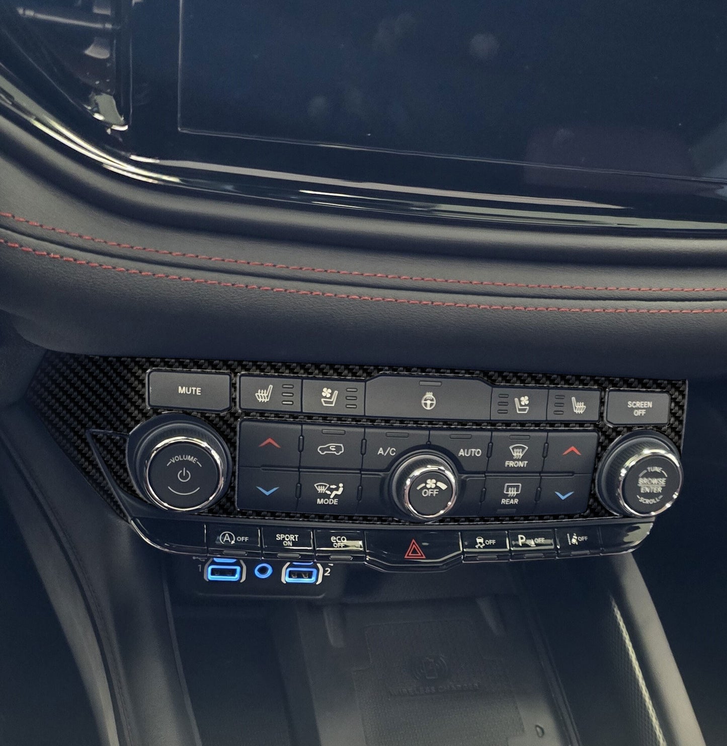 DynaCarbon™️ Carbon Fiber Climate Control Dodge Durango 2021-2026