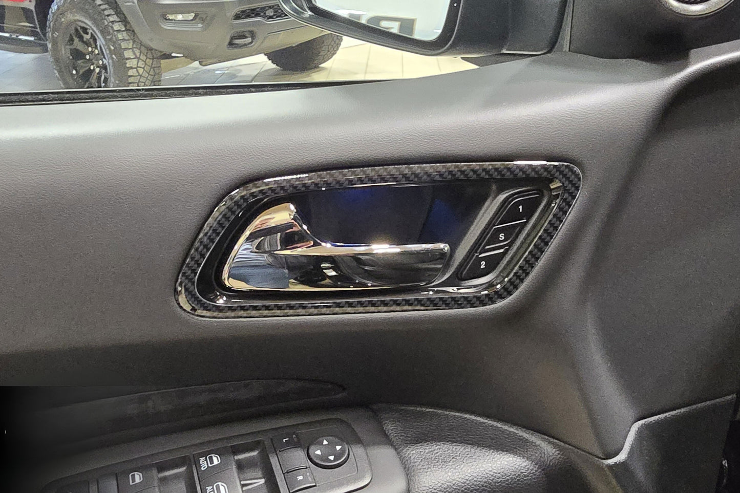 DynaCarbon™️ Carbon Fiber Door Rings Trim Dodge Durango 2021-2026