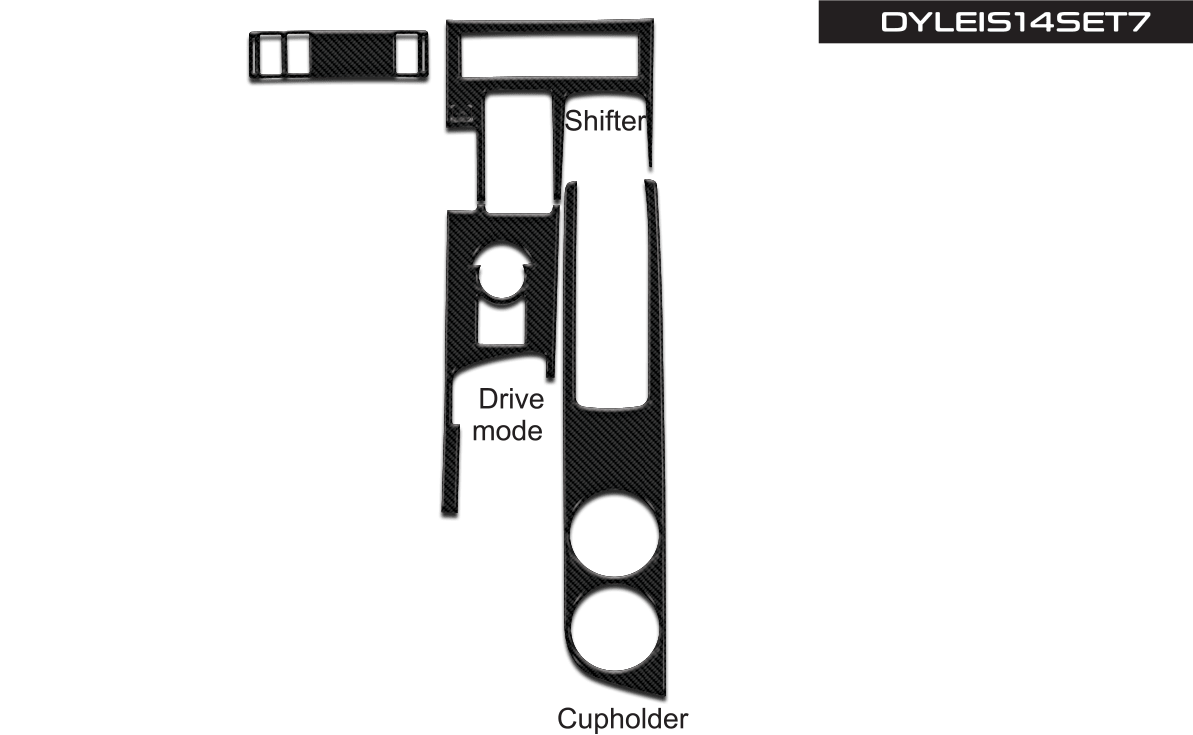 DynaCarbon™️ Carbon Center Console for Lexus IS 2014-2020