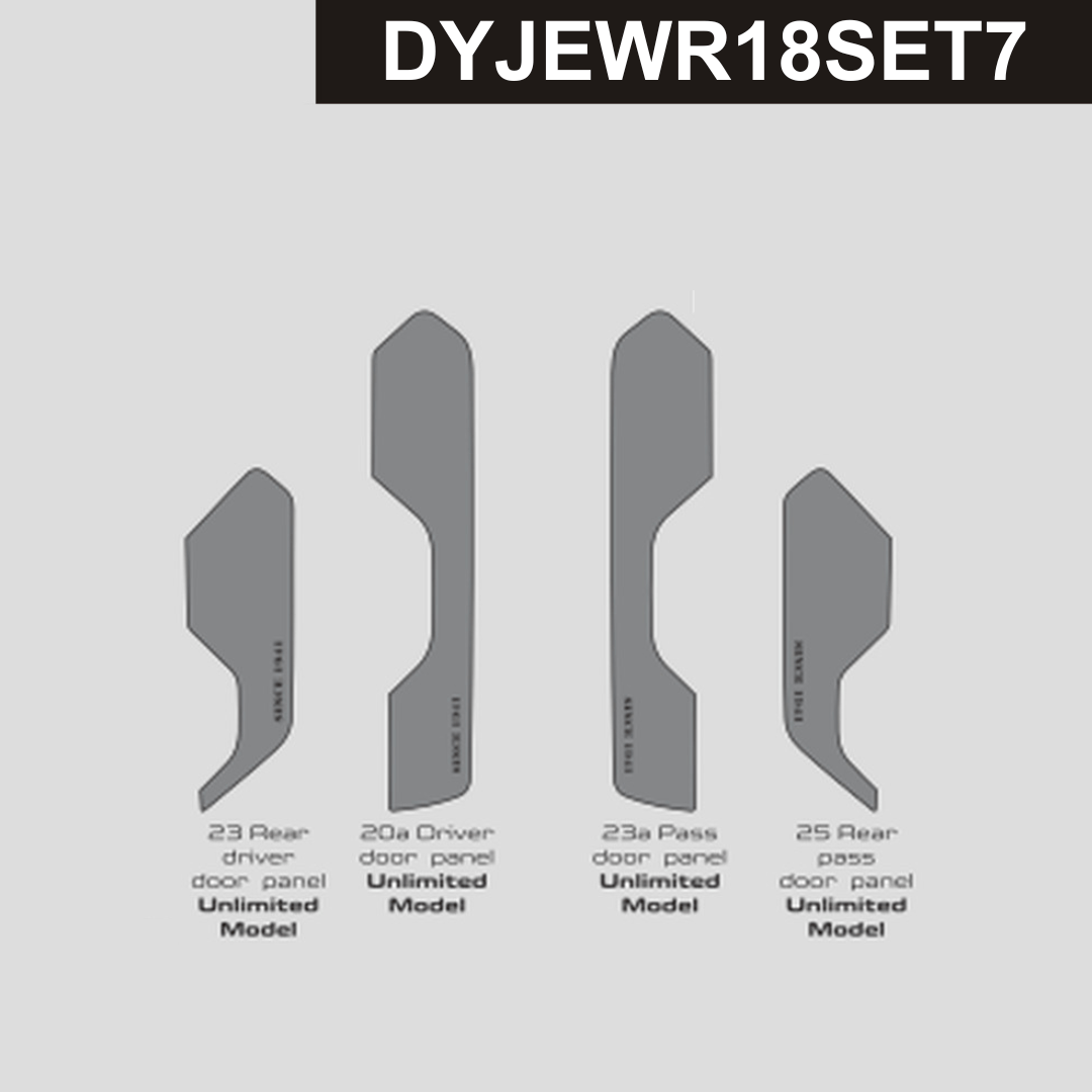 DynaCarbon™️ Carbon Fiber Door Panels Unlimited Model Only for Jeep Wrangler 2018-2025
