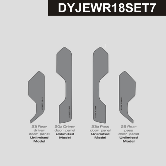 DynaCarbon™️ Carbon Fiber Door Panels Unlimited Model Only for Jeep Wrangler 2018-2025