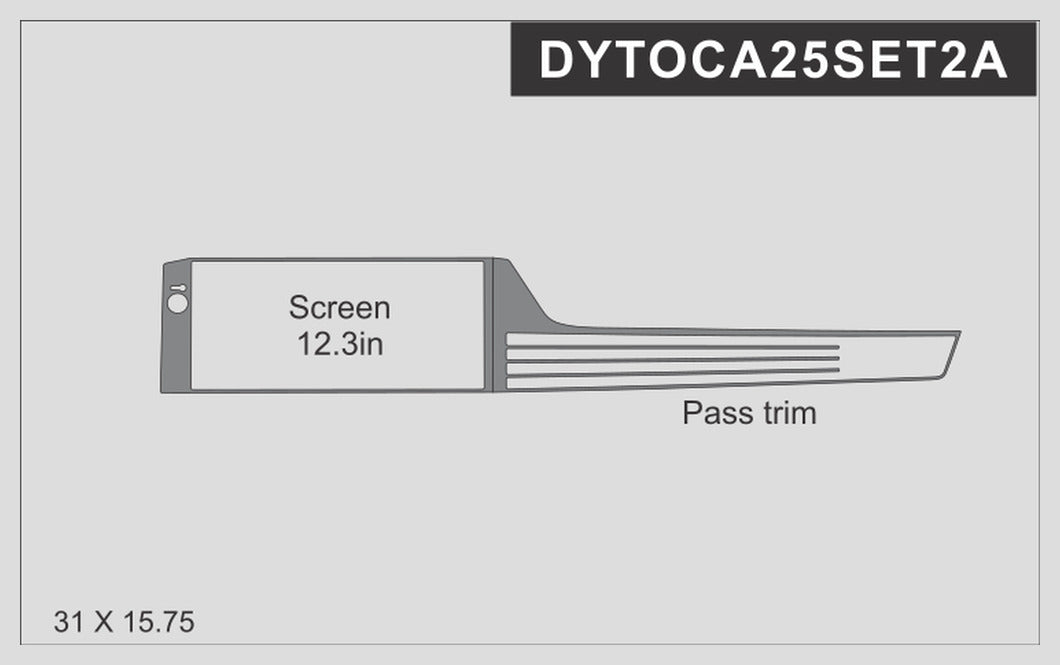 DynaCarbon™️ Carbon Fiber Infotainment Screen Trim Toyota Camry 2025-UP