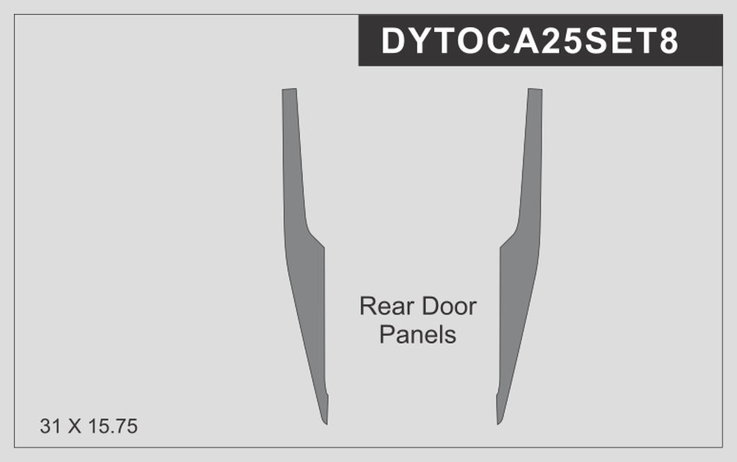 DynaCarbon™️ Carbon Fiber Rear Door Panels Trim Toyota Camry 2025-UP