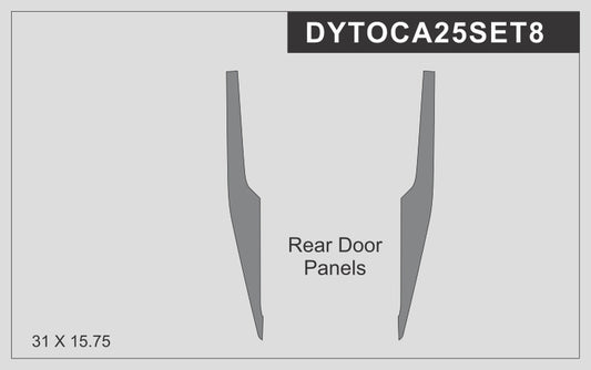 DynaCarbon™️ Carbon Fiber Rear Door Panels Trim Toyota Camry 2025-UP